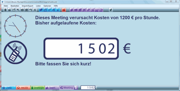 Konferenzuhr aus meineZIELE