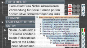 zieletransparenter Tagesplan