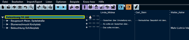 Protokoll eines Meetings