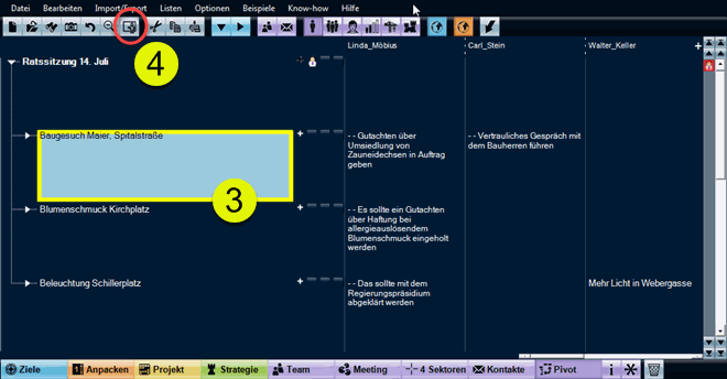Protokoll eines Meetings