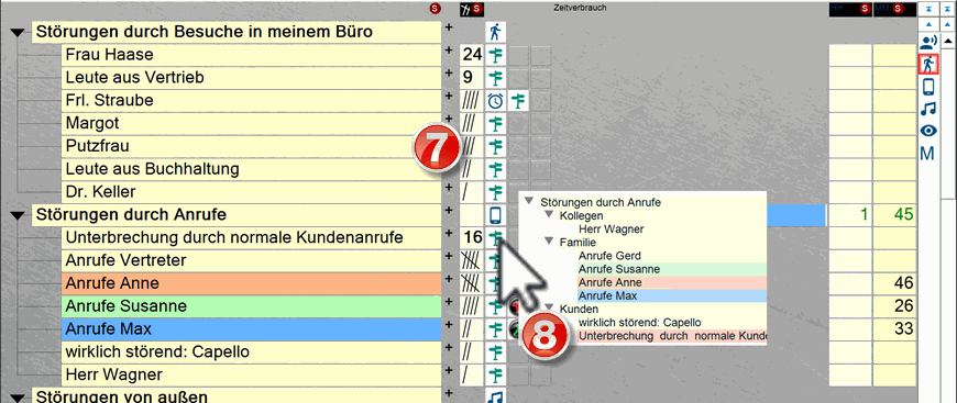 sortierte Querschnitt-Liste