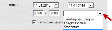 Termin-Einstellungen