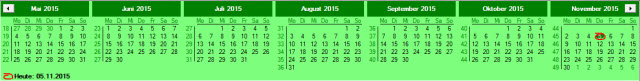 Monatskalender nach unten