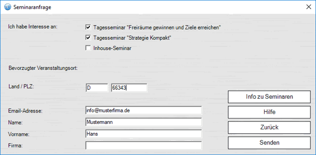 Seminaranfrage