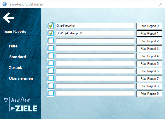 Team Report anlegen