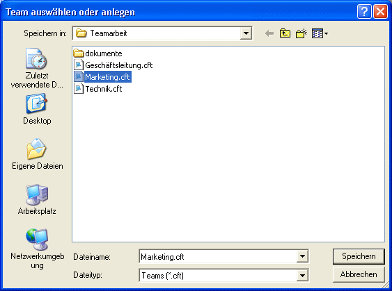 Team-Verzeichnis