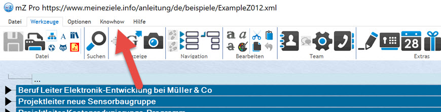 Beispiele finden Sie im Menü Knowhow